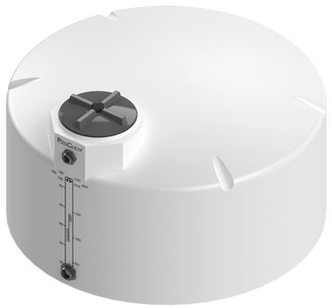 550 Gal ProChem® Vertical Tank w/Bulkhead Fittings - Twist Lid 16